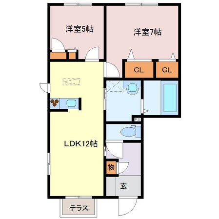 シャーメゾン沖代の物件間取画像